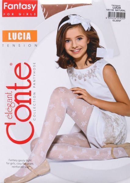 Колготки для девочек Conte-Kids ce lucia р.140-146 белый 