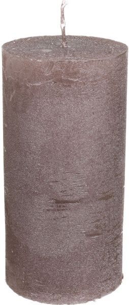 Свеча Цилиндр металлик каменистый 12 см ESTE
