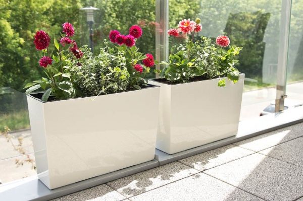 Горщик для квітів Lamela Вербена прямокутний 37,5л кремовий 