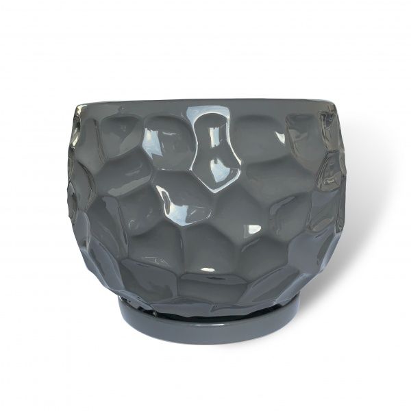 Горщик керамічний Резон Куля параметрична фігурний 4л сірий 
