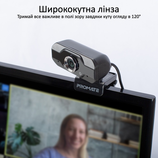 Веб-камера Promate ProCam-1 FullHD USB Black (procam-1.black)
