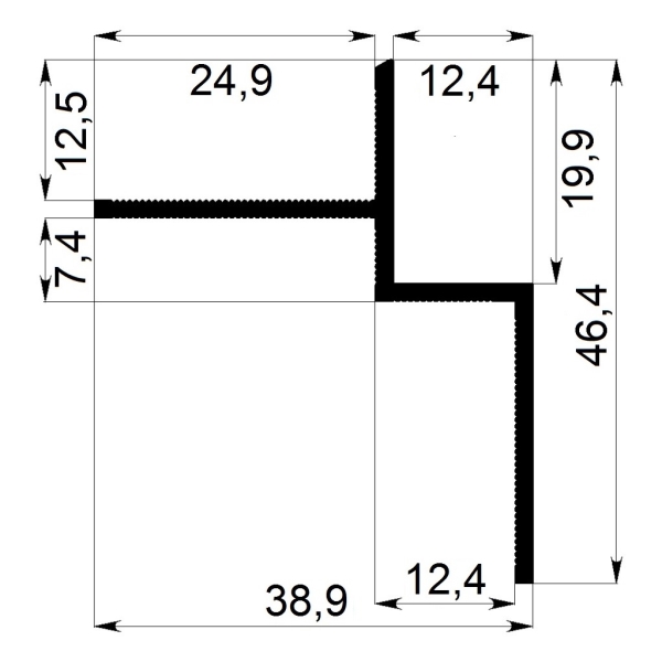Профиль теневого шва ПАС-3251 БП 3 м