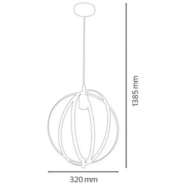 Світильник підвісний HOROZ ELECTRIC Newton 1x60 Вт E27 чорний 021-010-0001-010 
