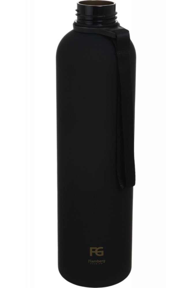 Бутылка для воды Flamberg Premium Elixir 1000 мл черный-золотой