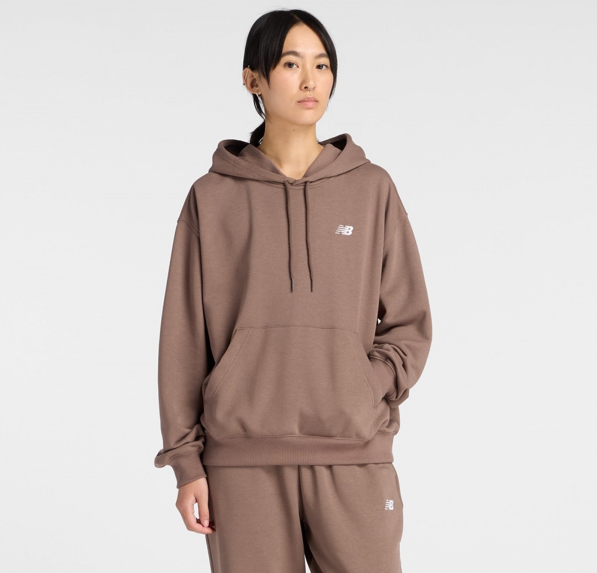 Худи New Balance Sport Essentials French Terry WT41507ABP р.L коричневый — фото 1
