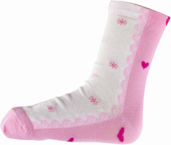 Шкарпетки дитячі Duna 5В 400 -22 р.20–22 рожевий із білими вставками 