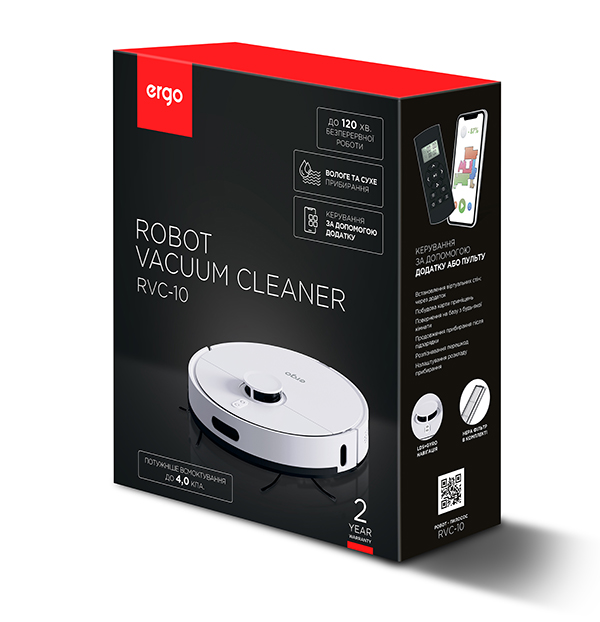 Робот-пылесос Ergo RVC-10 white