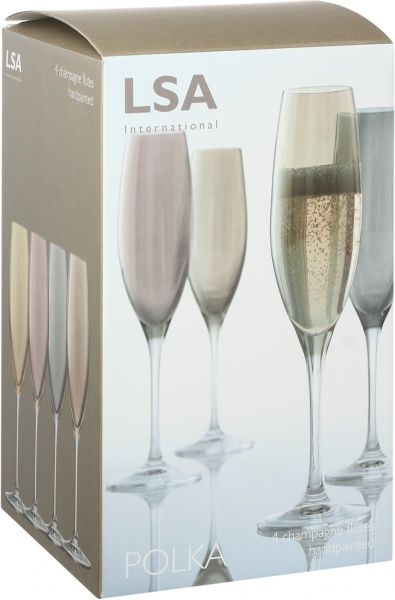 Набор бокалов для шампанского Polka Metallics 225 мл 4 шт. LSA