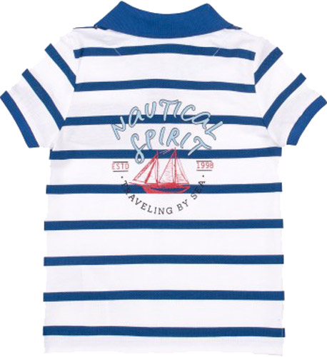 Футболка для мальчиков Bembi ФБ730 р.92 белый с синим 24730015937.811 