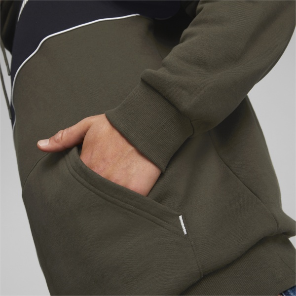 Джемпер Puma POWER COLORBLOCK HOODIE FL 84980770 р. S зелений із чорним