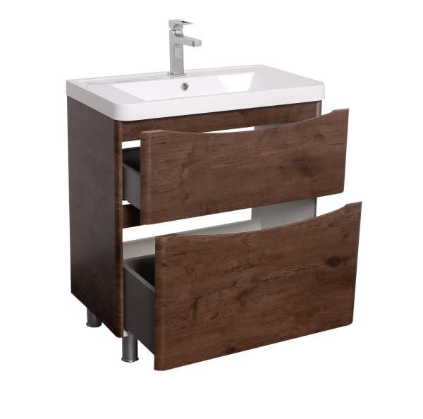 Тумба напольная Aqua Rodos Vista каштан с умывальником Ваr 75 см