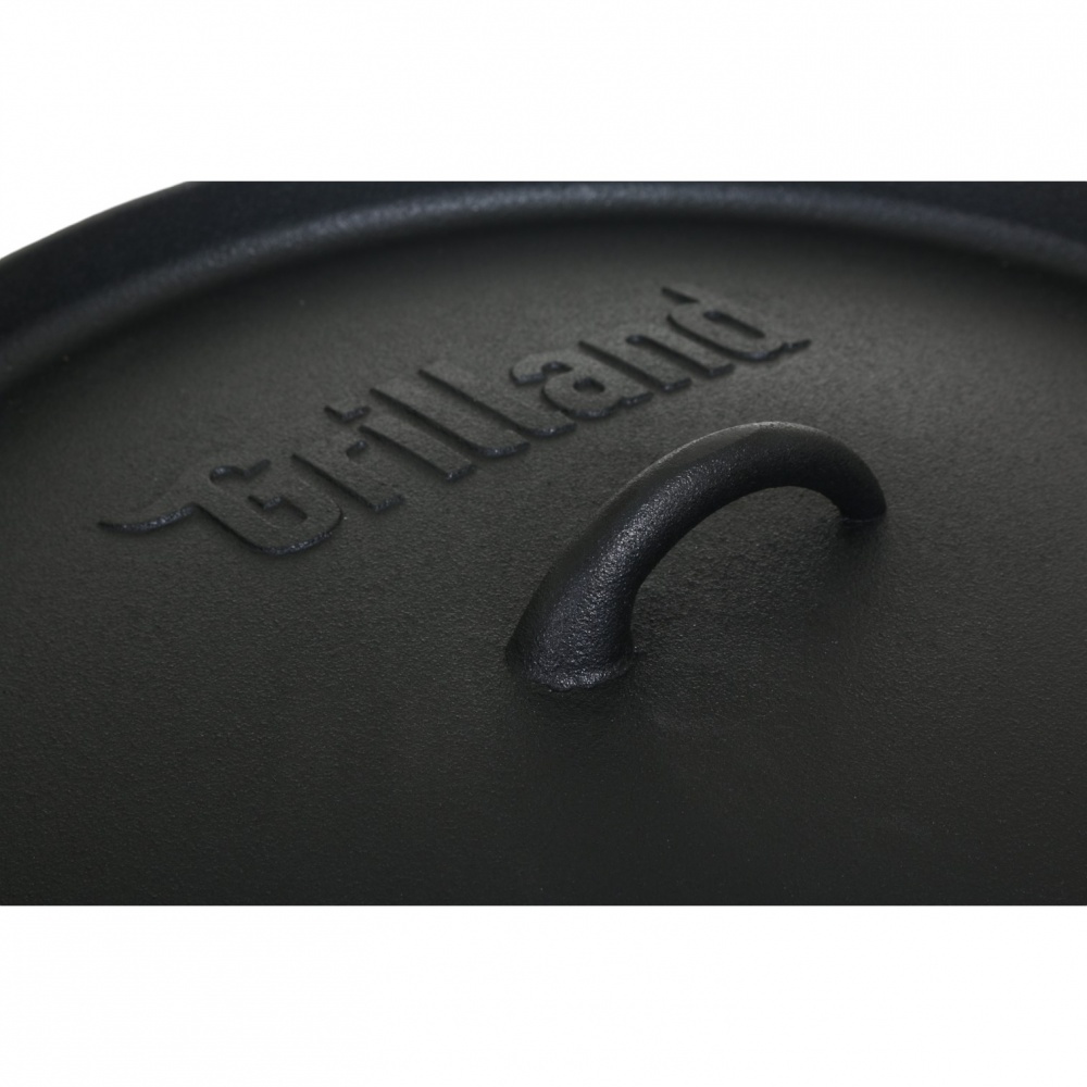 Казан Grilland 12 л чугунный туристический с крышкой UHR111703