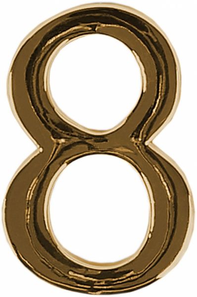 Цифра 8 цинк золотий 45 мм Larvij LNZ4 GP #8