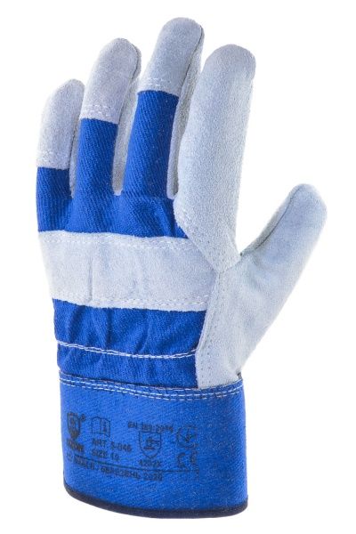 Перчатки Ozon 5-046 синие с покрытием спилок XL (10)