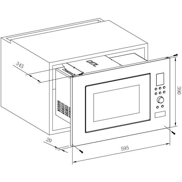 Печь микроволновая Interline MWB 230 BK