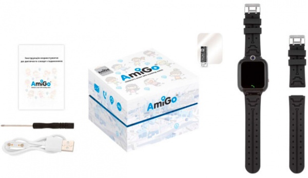 Смарт-годинник AmiGo GO007 FLEXI GPS black (871496)