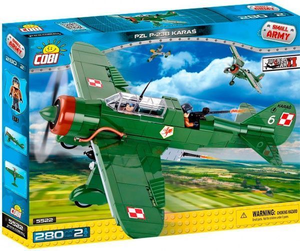 Конструктор Cobi Вторая Мировая Война Самолет PZL Карась P-23B COBI-5522