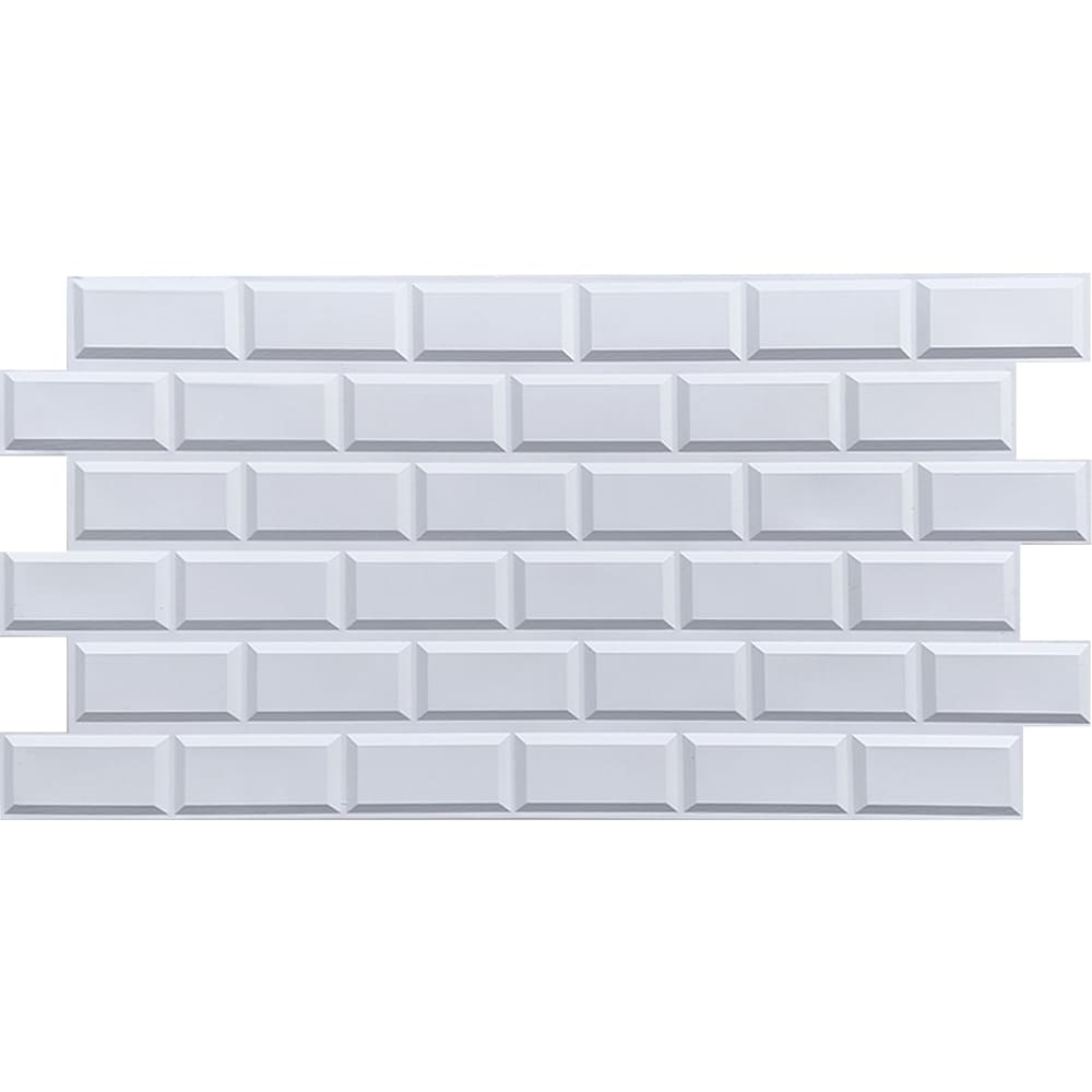 3D-панель з ПВХ Sticker Wall біла клінкерна цегла 960х480х4 мм (1431)