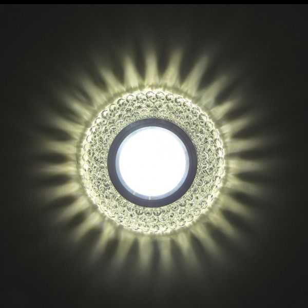 Светильник точечный LightMaster CL7089 MR16 GU5.3 с LED-подсветкой 3 Вт 2 шт./уп. прозрачный/хром