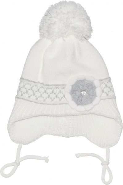 Шапка ESLI р.50-52 белый с розовым 14С-88СП 