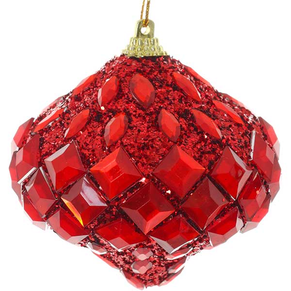 Шарик новогодний Королевский камень SDB29480R 80 мм