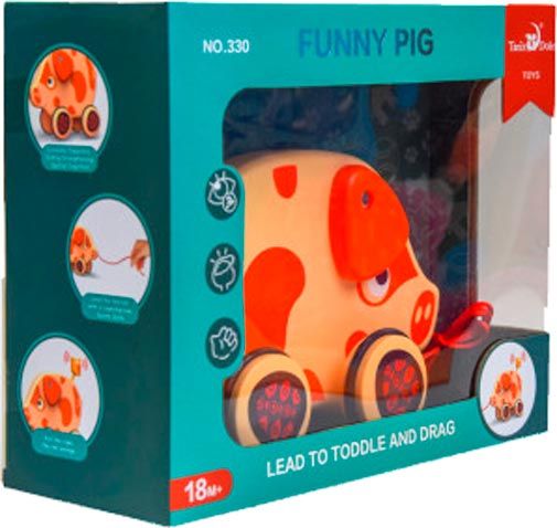 Іграшка-каталка Свиня 330