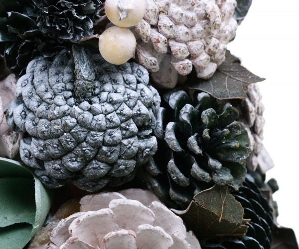 Искусственная елкаЕлка с шишок, хвои и звездочек 19х41 см синий 