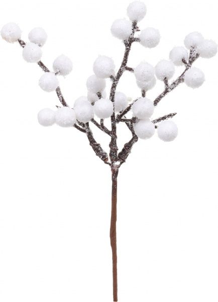 Декорація новорічна Пучечок ягід 17 см білий EPI-EYK9-2060 