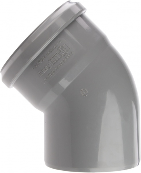 Коліно каналізаційне ValRom ПП d110x45°