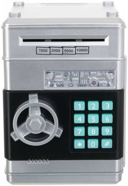 Сейф-скарбничка електронний дитячий срібний OTE0648258/silver