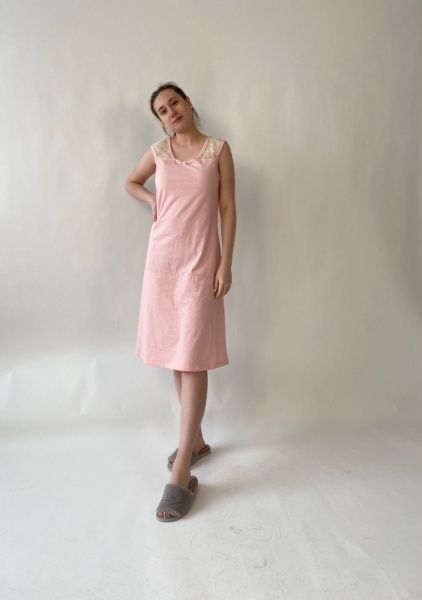 Нічна сорочка Flis clothes Гламур р. M рожевий 