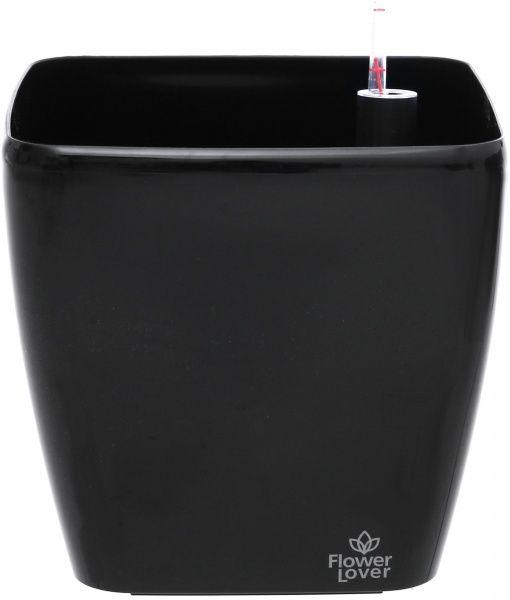 Горшок пластиковый Plastkon Flower Lover Quadrato квадратный 37л черный 