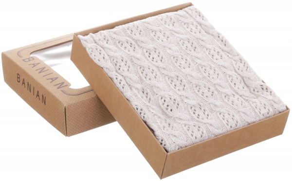 Плед Banian вязаный 90x100 см бежевый 