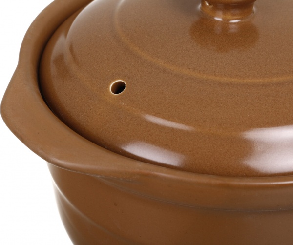 Каструля керамічна 3,1 л коричнева жаростійка Flamberg