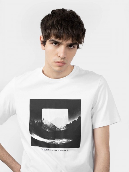 Футболка 4F TSHIRT M0944 4FAW22TTSHM0944-10S р.L белый