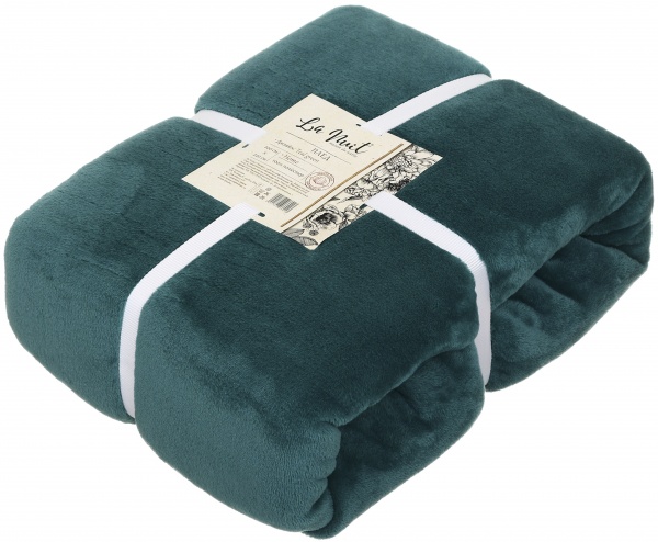 Плед Frannel Solid Teal Green 200x220 см зелений La Nuit 