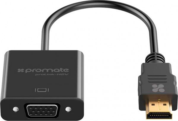 Адаптер Promate HDMI – VGA 0.2 м чорний 