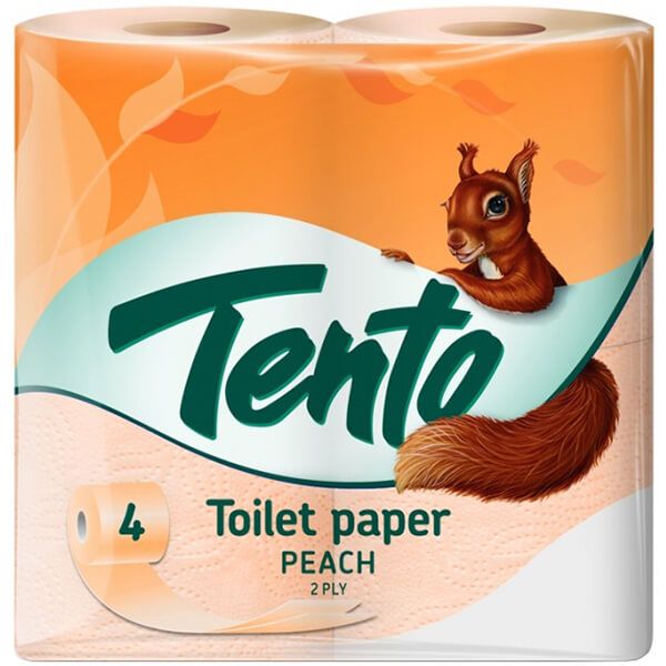 Бумага туалетная Tento Peach 4 шт