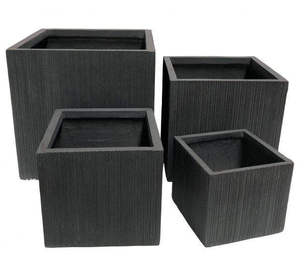 Кашпо Engard Гренна GA58-1 32х32х32 см квадратний 33 л сірий 