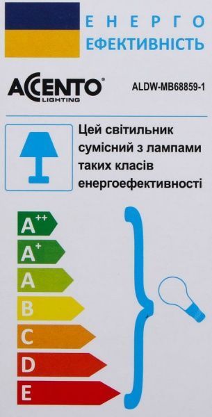 Бра Accento lighting Oleander 1x40 Вт E27 ALDW-MB68859-1 