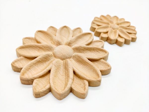 Декоративная панель деревянная розетка 1 шт, RZ.02.90 90х90x7 мм 