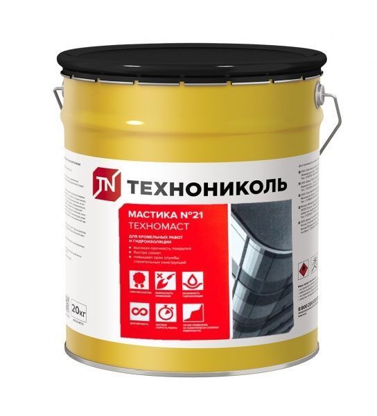 Мастика битумно-каучуковая TECHNONICOL №21 Техномаст 20 кг