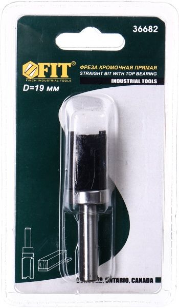 Фреза кромочная с подшипником прямая FIT 19х25х66 мм 36682