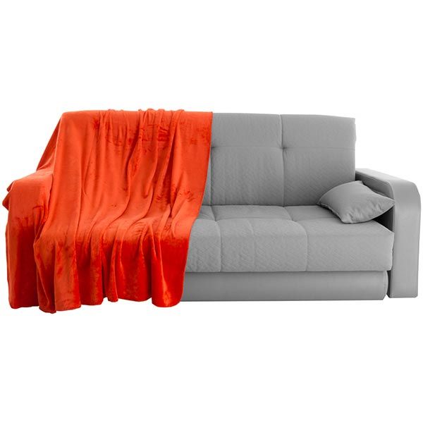 Плед суперсофт La Nuit двохсторонній бордо/помаранчевий 160x200 см