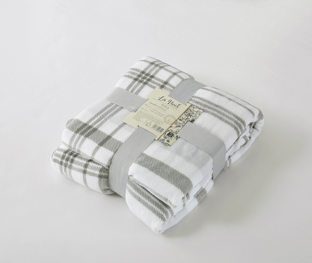 Плед 200x200 см сіро-бежевий La Nuit