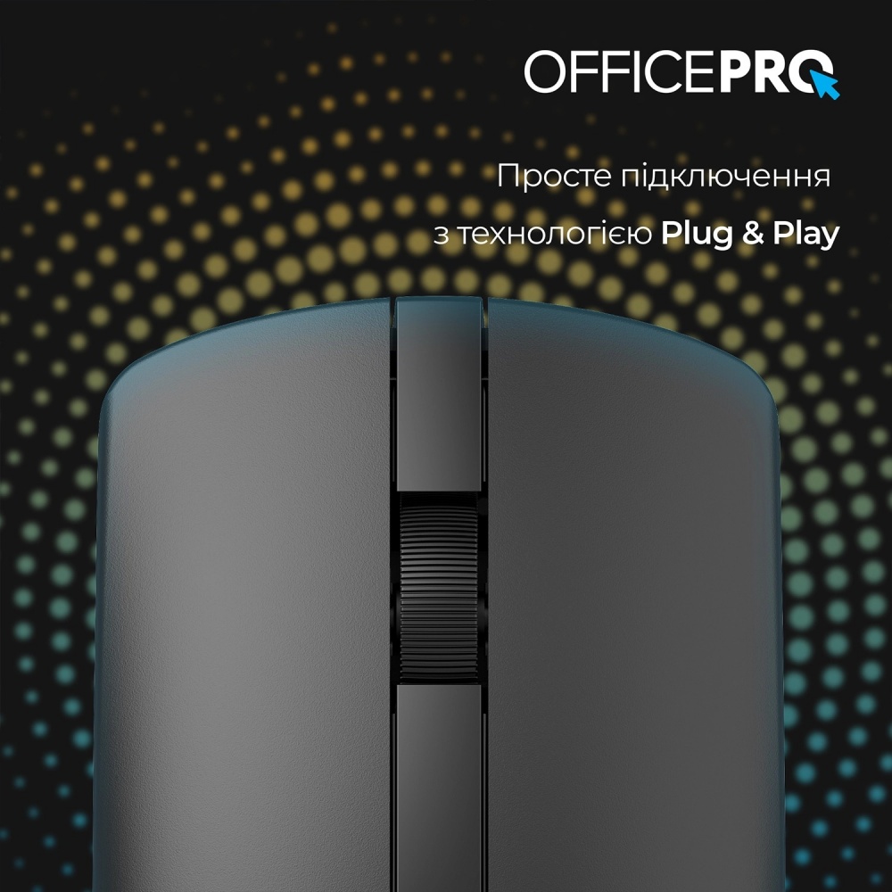 Миша OfficePro M175B Silent Click Wireless black (M175B)
