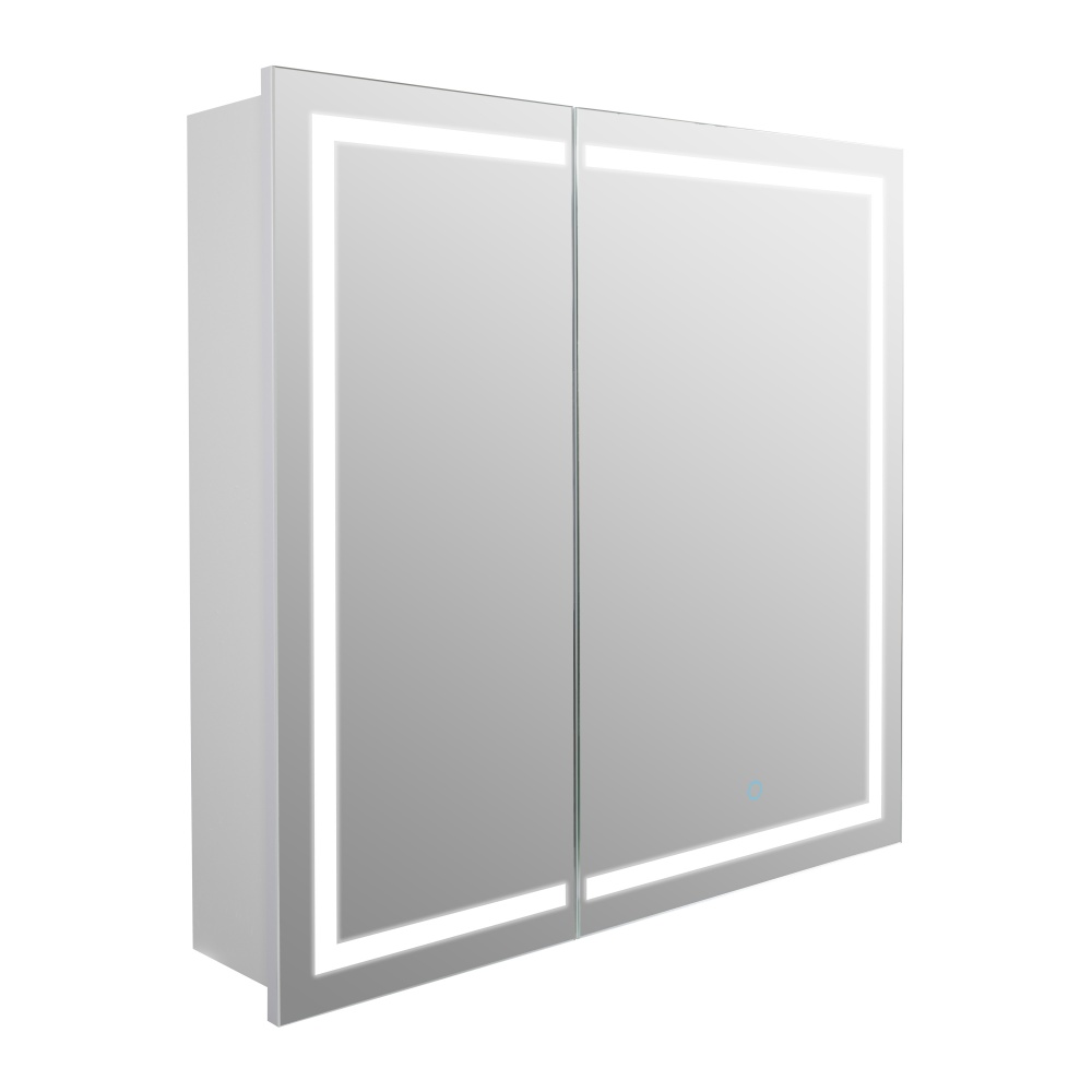 Зеркальный шкаф Aqua Rodos с LED-подсветкой 75 см белый