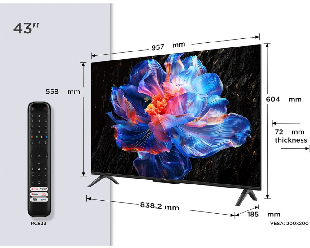 Телевизор TCL 43P6K