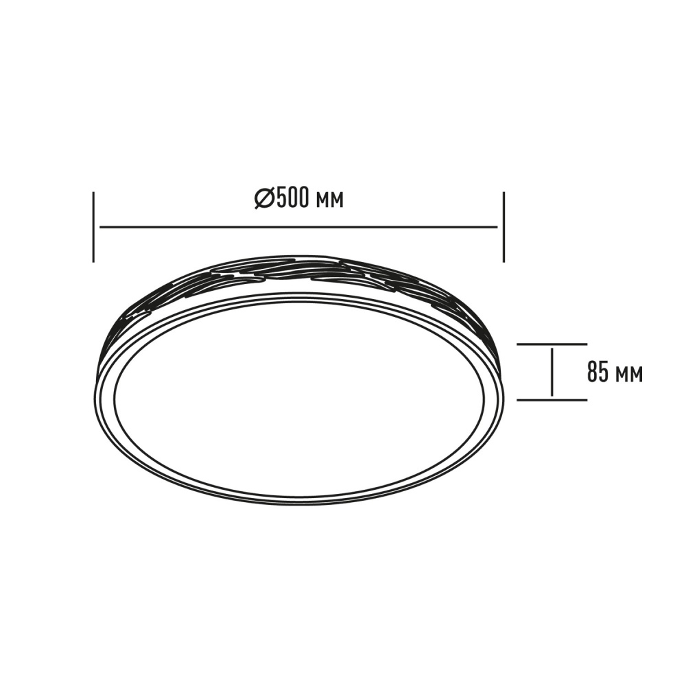 Світильник настінно-стельовий Maxus 75 Вт білий матовий 3000/4100/6000 К 1-MFCL-75R-Art