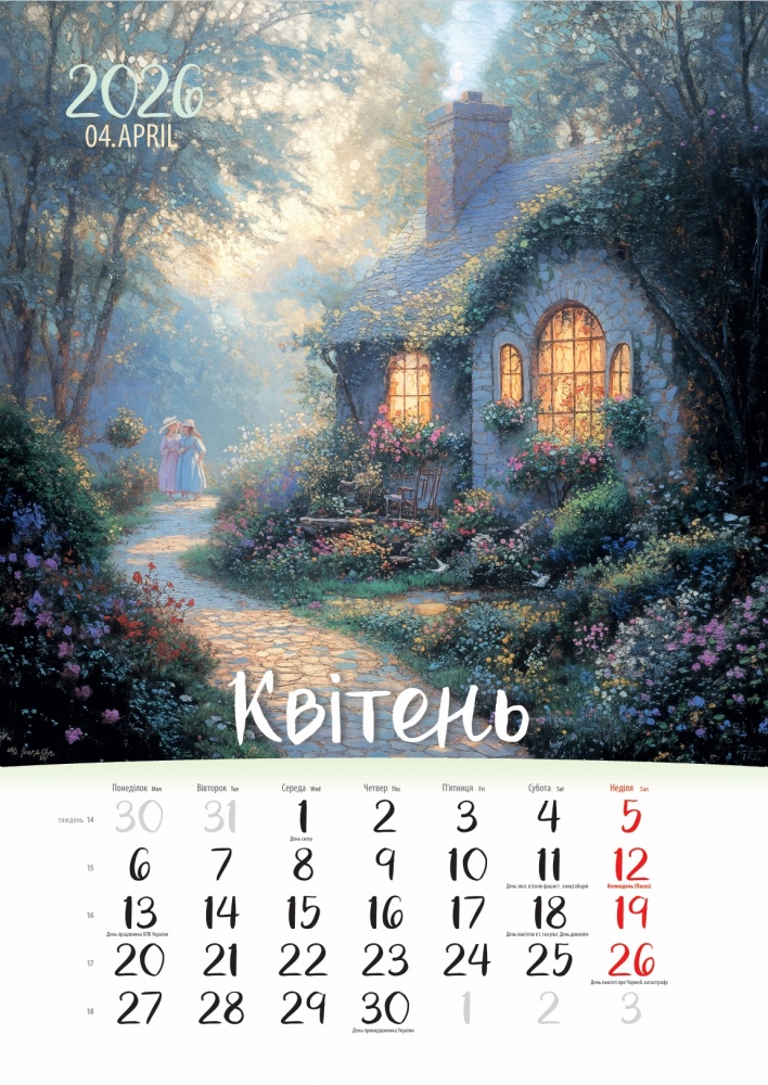 Календар настінний Діана Плюс